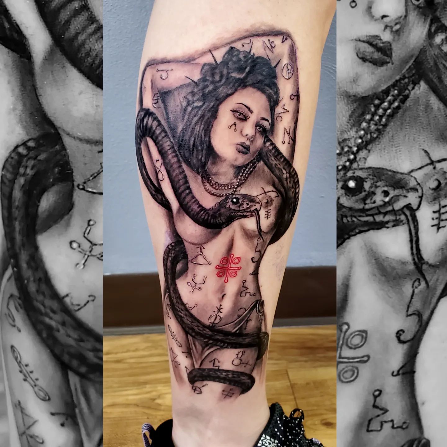 Lilith rendition done a few days ago by Justin @Jukzta There will be another session to sharpen some details and get some highlights in her. Thanks for looking!
#lilith #blackandgrey #lilithgoddess #blackandgreytattoo #realish #darkart #firstwife #demon #god #lucifer #religioustattoo #customtattoo #tattooedgirls #tattoogirl #silverbackink #Jukzta