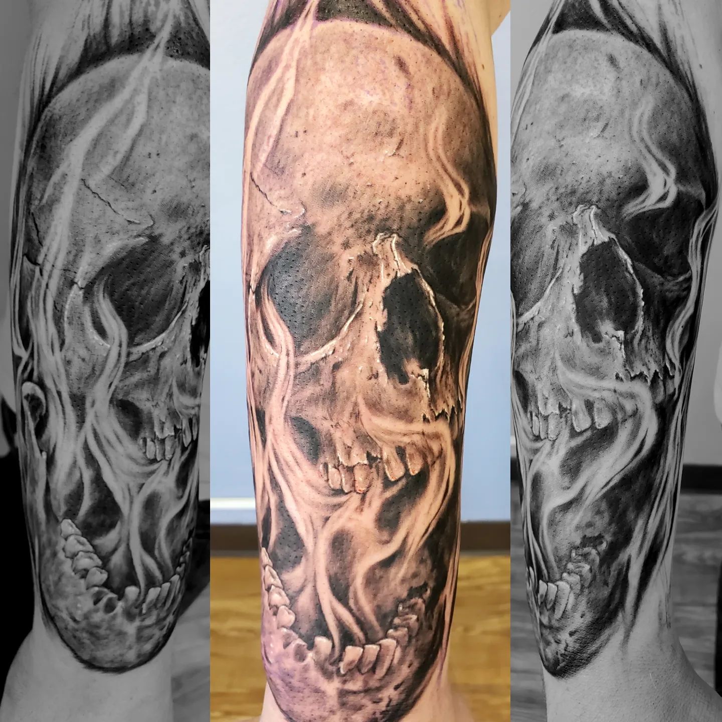 First pass on this rockin little skully done today! 
Done by Justin @Jukzta 💀💀

#skull #art #skulls #skullart #tattoo #skulltattoo #skeleton #blackandgrey #ink #artist #illustration #darkart #artwork #tattoos #handmade #dark #sketch #bones #death #horror #chambana #cutattoo #Jukzta #design #inked #skullartwork #calavera #skulllove #black