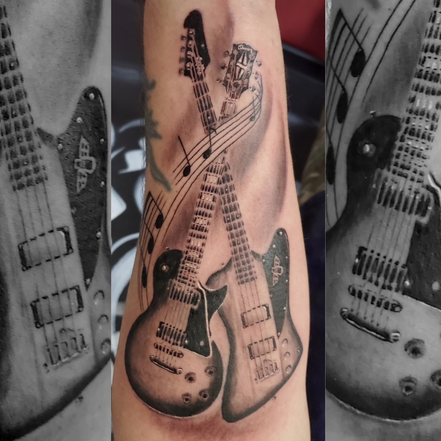 Another rocking little ditty done by Justin a little while back. Thanks for looking!

@Jukzta
#blackandgreytattoo #blackandgray #CUtattoo #Chambana #ChampaignTattoo #Gibson #Epiphone #UofI #ChampaignUrbana #NightfallGallery #tattooartist #tattooed  #inked #Jukzta #musiclife #musician #guitartattoo